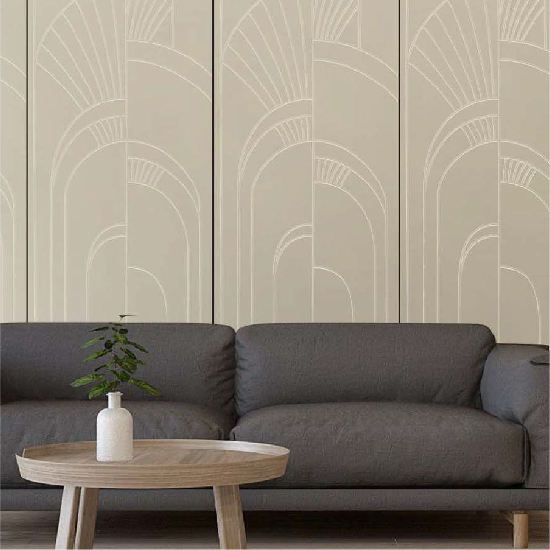 Cream Shade Beige Moroccan Handcrafted Wall Panels Featuring Intricate Arched Patterns – Adding a Sophisticated and Soft Touch to Interior Spaces.