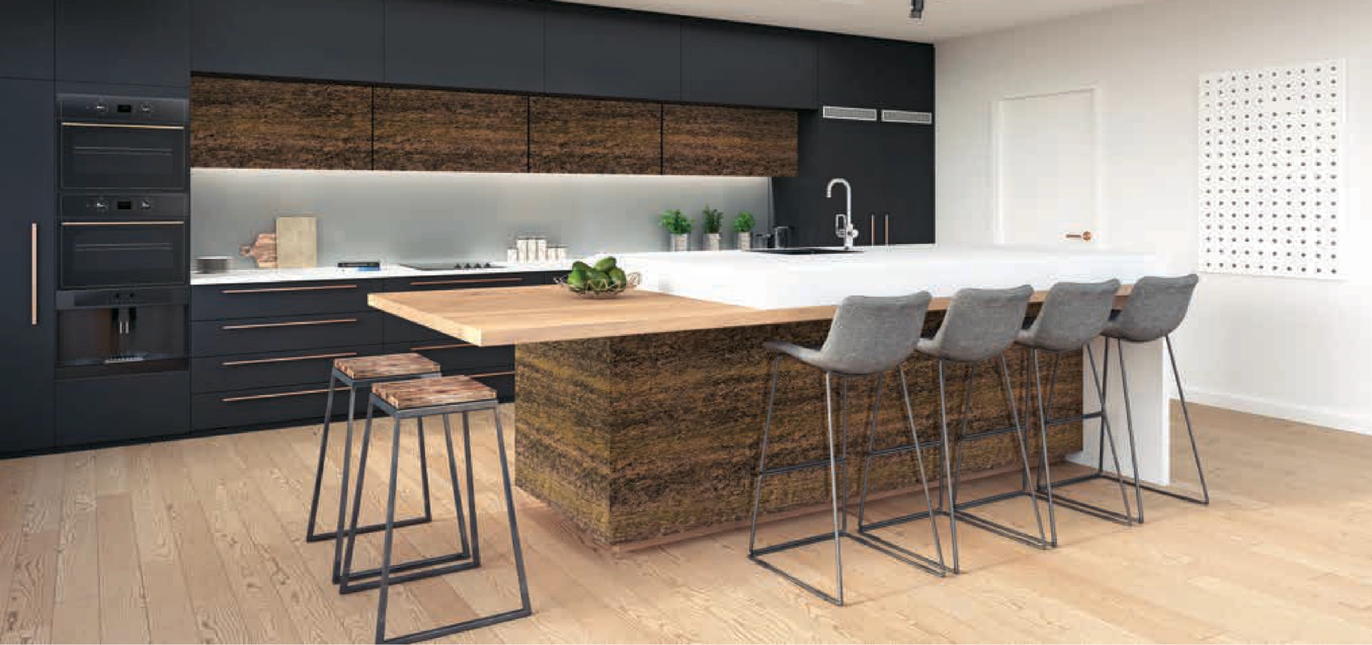 Laminates with a refined and smooth finish, designed to enhance interior surfaces with style and durability.