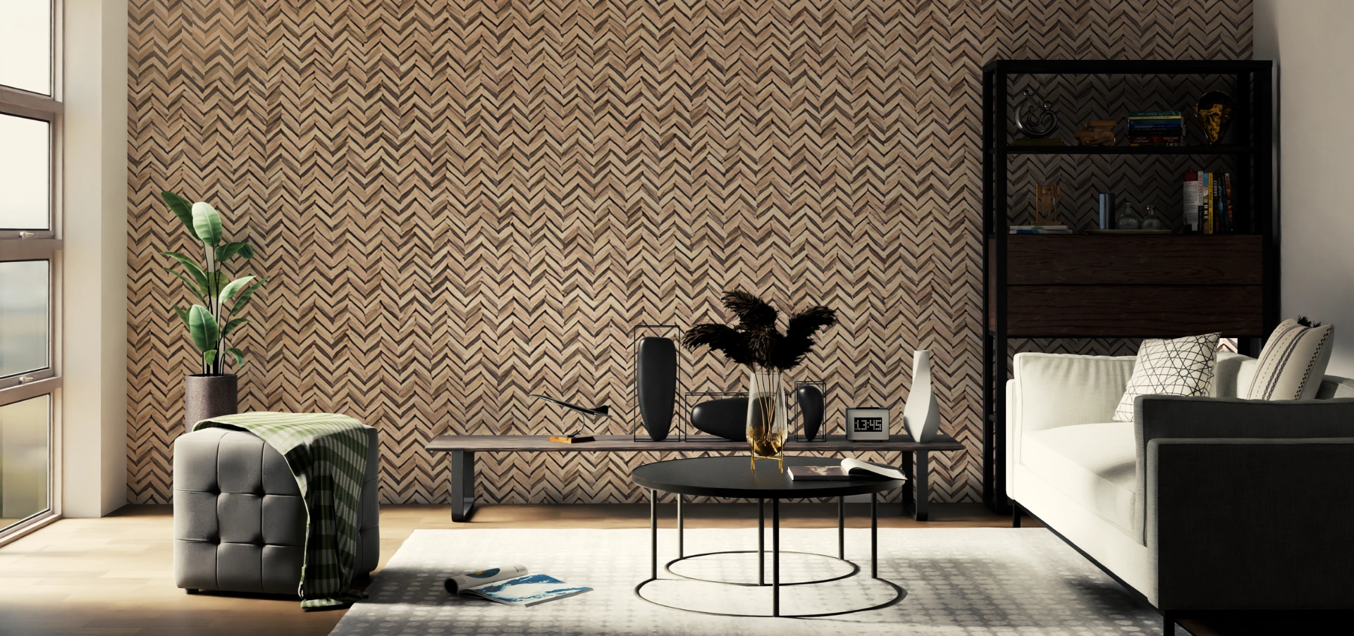 3D Hybrid Veneer sheet with a refined textured pattern, perfect for contemporary interior and exterior design projects.